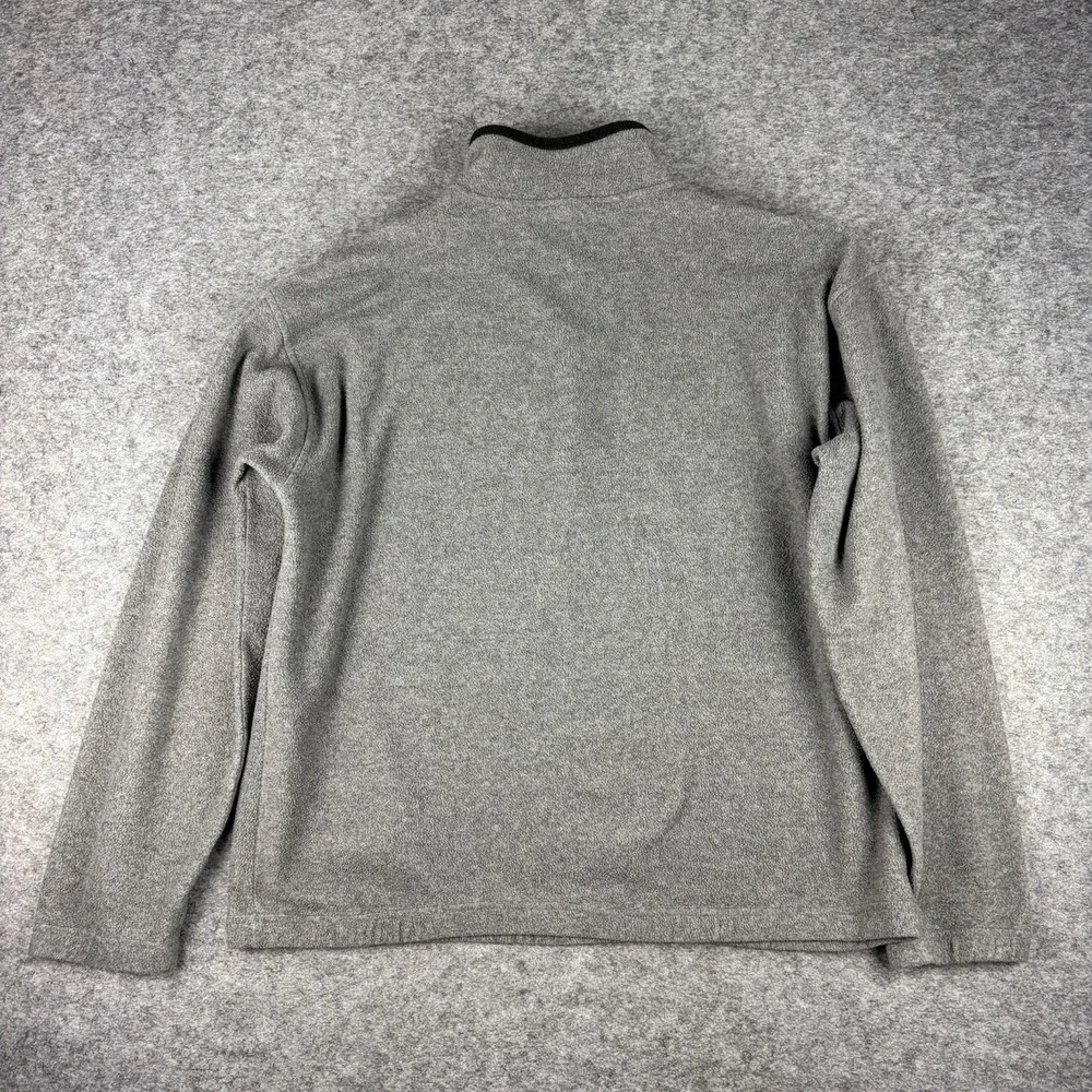 ESPN The Magazine Fleece Mens XL Gray 1/4 Zip Pullover Promo Vintage Y2K 90s